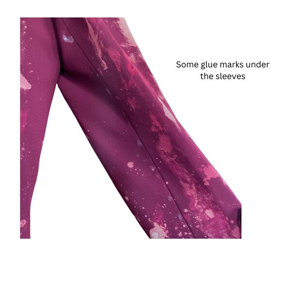 Talbots Petites Maroon DIY tie dyed Pant Suit Size 10 - Picture 8 of 9